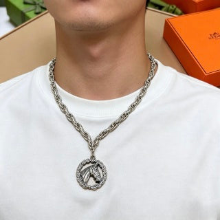 Hermès Équestre Medallion Chain Necklace