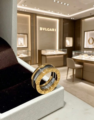 Bvlgari Two Tone Spiral Ring – Elegant Luxury Jewelry