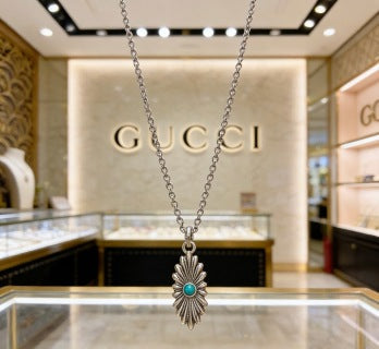 Gucci Turquoise Teardrop Pendant Necklace