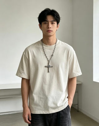 Gucci Cross Emblem Chain Pendant Necklace