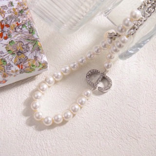Dior Pearl CD Signature Layered Necklace