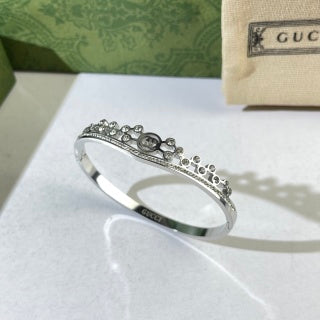 Gucci GG Pavé Mini Logo Cuff Bracelet