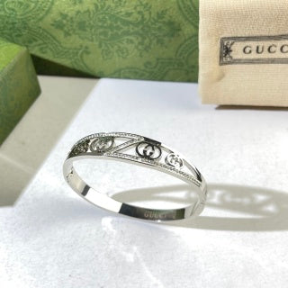 Gucci GG Cut-Out Crystal Cuff Bracelet