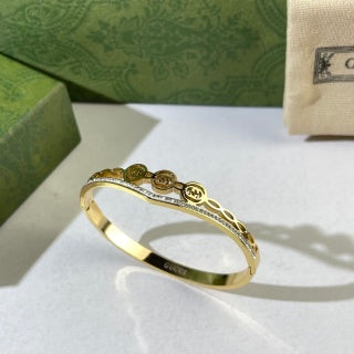 Gucci GG Mini Logo Chain Cuff Bracelet