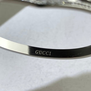 Gucci GG Mini Logo Chain Cuff Bracelet
