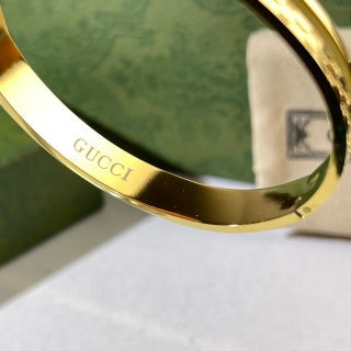 Gucci GG Floral Crystal Cuff Bracelet