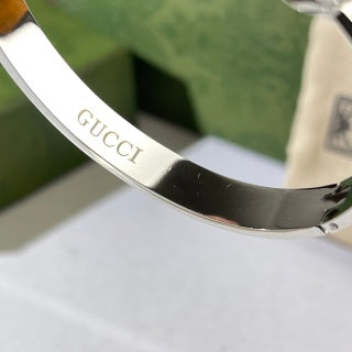Gucci Interlocking G Web Stripe Crystal Halo Cuff Bracelet