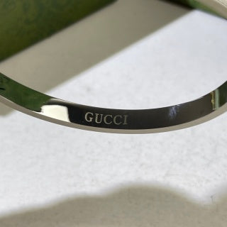 Gucci Web Stripe Crystal Border Slim Cuff Bracelet