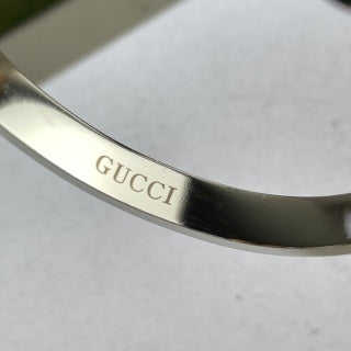 Gucci Interlocking G Web Stripe Duo Cuff Bracelet