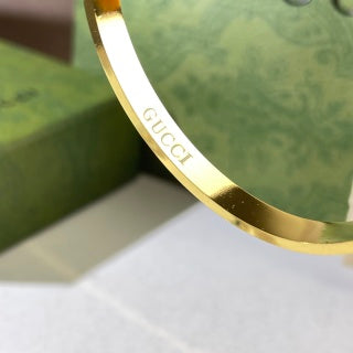 Gucci Web Stripe Crystal Plaque Cuff Bracelet