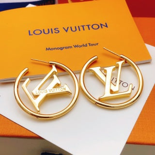 Louis Vuitton Golden Circle Monogram Earrings