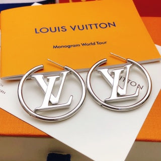 Louis Vuitton Circle Monogram Stud Earrings