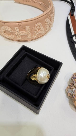 Chanel Pearl Signature Statement Ring