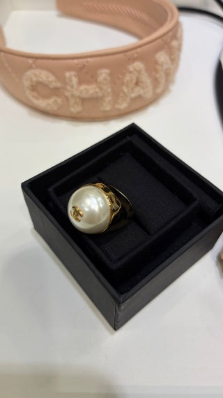 Chanel Pearl Signature Statement Ring