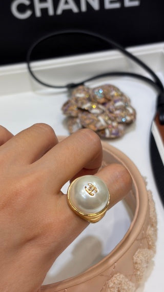 Chanel Pearl Signature Statement Ring