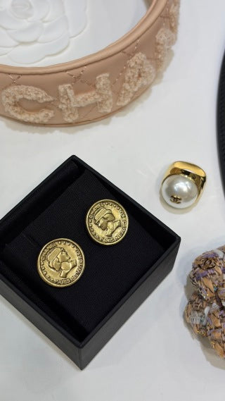 Chanel Timeless Vintage Medallion Earrings