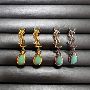 YSL Cassandre Émeraude Teardrop Earrings