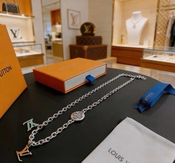 Louis Vuitton Initial Charm Chain Necklace