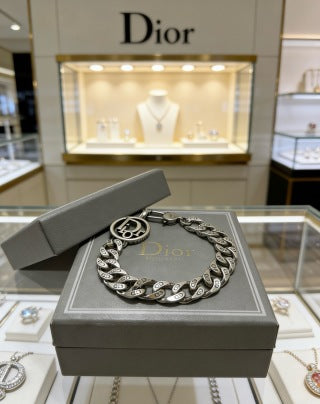 Dior Oblique Woven Chain Link Bracelet