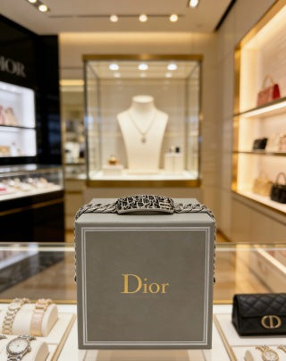 Dior Oblique Engraved Bar Chain Bracelet