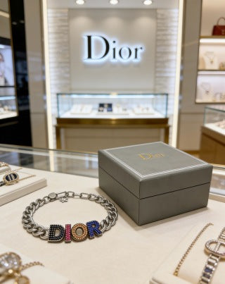 Dior Color Letter Chain Charm Bracelet