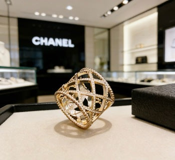CHANEL Infinite Bloom CC Statement Ring