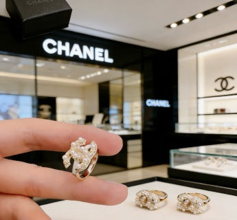 CHANEL Golden Eclipse Emblem Ring