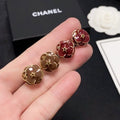 CHANEL Camellia Petal Bloom Stud Earrings
