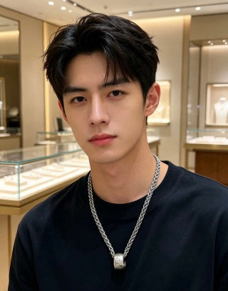 Gucci Interlocking G Double Pendant Snake Chain Necklace
