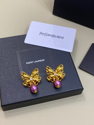 YSL Jardin Papillon Améthyste Earrings