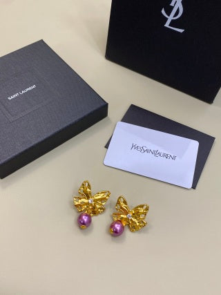 YSL Jardin Papillon Améthyste Earrings