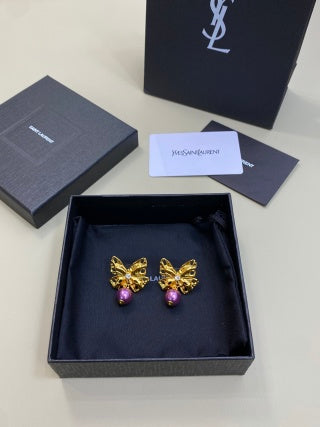 YSL Jardin Papillon Améthyste Earrings
