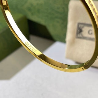 Gucci Interlocking G Mini Medallion Pavé Line Cuff Bracelet