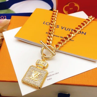 Louis Vuitton Signature Lock Chain Necklace