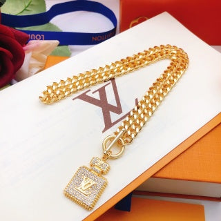 Louis Vuitton Signature Lock Chain Necklace