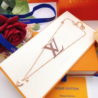 Louis Vuitton Heart Lock Pendant Necklace