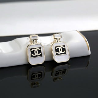 CHANEL Signature Perfume Bottle Stud Earrings