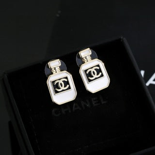 CHANEL Signature Perfume Bottle Stud Earrings