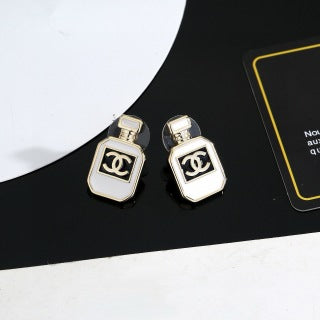 CHANEL Signature Perfume Bottle Stud Earrings