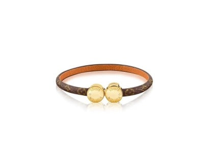 Louis Vuitton Monogram Leather Cuff Bracelet