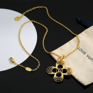 Louis Vuitton Blossom Layered Flower Pendant Necklace