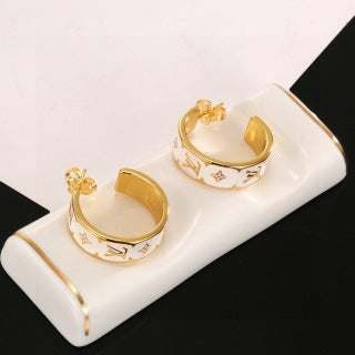 Louis Vuitton Monogram Hoop Stud Earrings