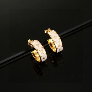 Louis Vuitton Monogram Hoop Stud Earrings