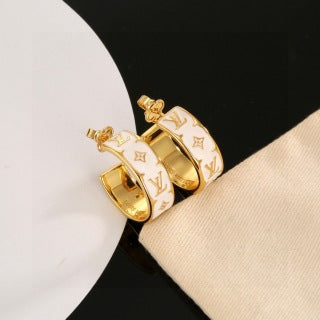 Louis Vuitton Monogram Hoop Stud Earrings