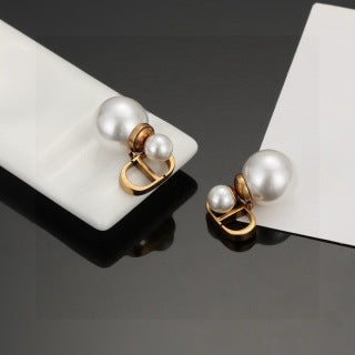 Dior Liora Pearl Orbital CD Stud Earrings