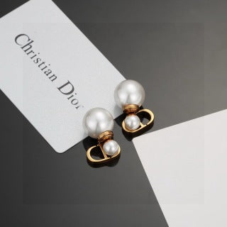 Dior Liora Pearl Orbital CD Stud Earrings