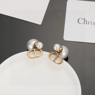 Dior Liora Pearl Orbital CD Stud Earrings