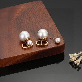 Dior Liora Pearl Orbital CD Stud Earrings
