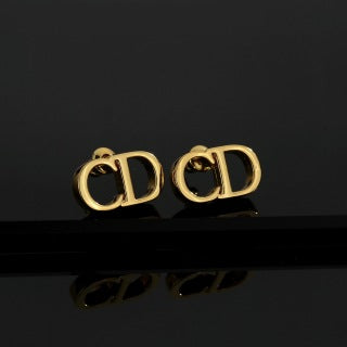 Dior Liora CD Oval Stud Earrings