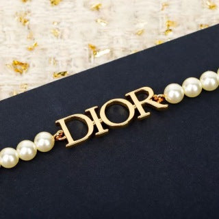 Dior Liora Pearl Letter Pendant Necklace